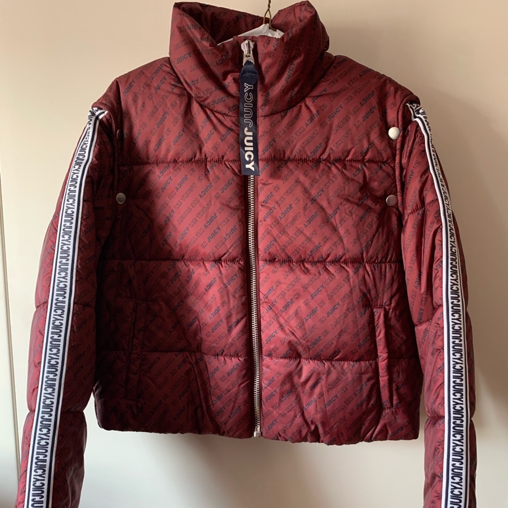 Juicy Couture Snap Off Sleeve Puffer & Vest Coat